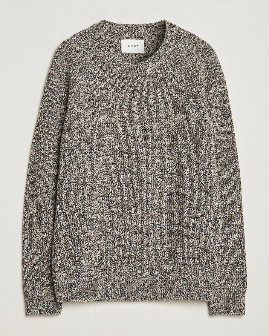 Mies | NN07 | NN07 | Jacobo Heavy Knitted Sweater Khaki Melange