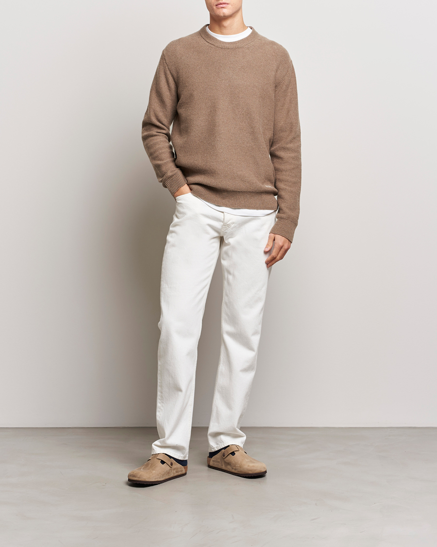 Mies | Puserot | NN07 | Nigel Lambswool Crew Neck Pullover Shitake