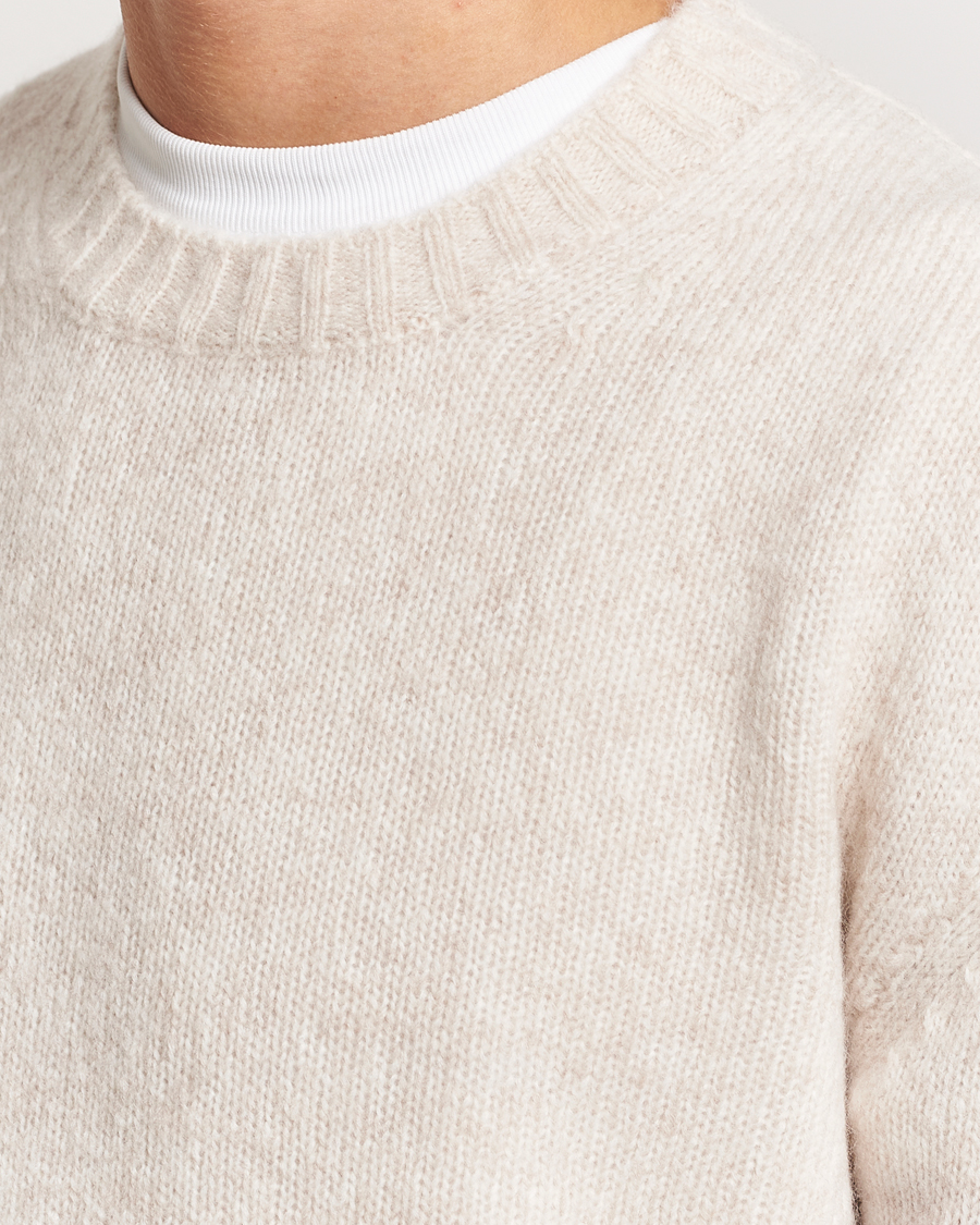 Mies | Puserot | NN07 | Lee Brushed Wool Crew Neck Oat