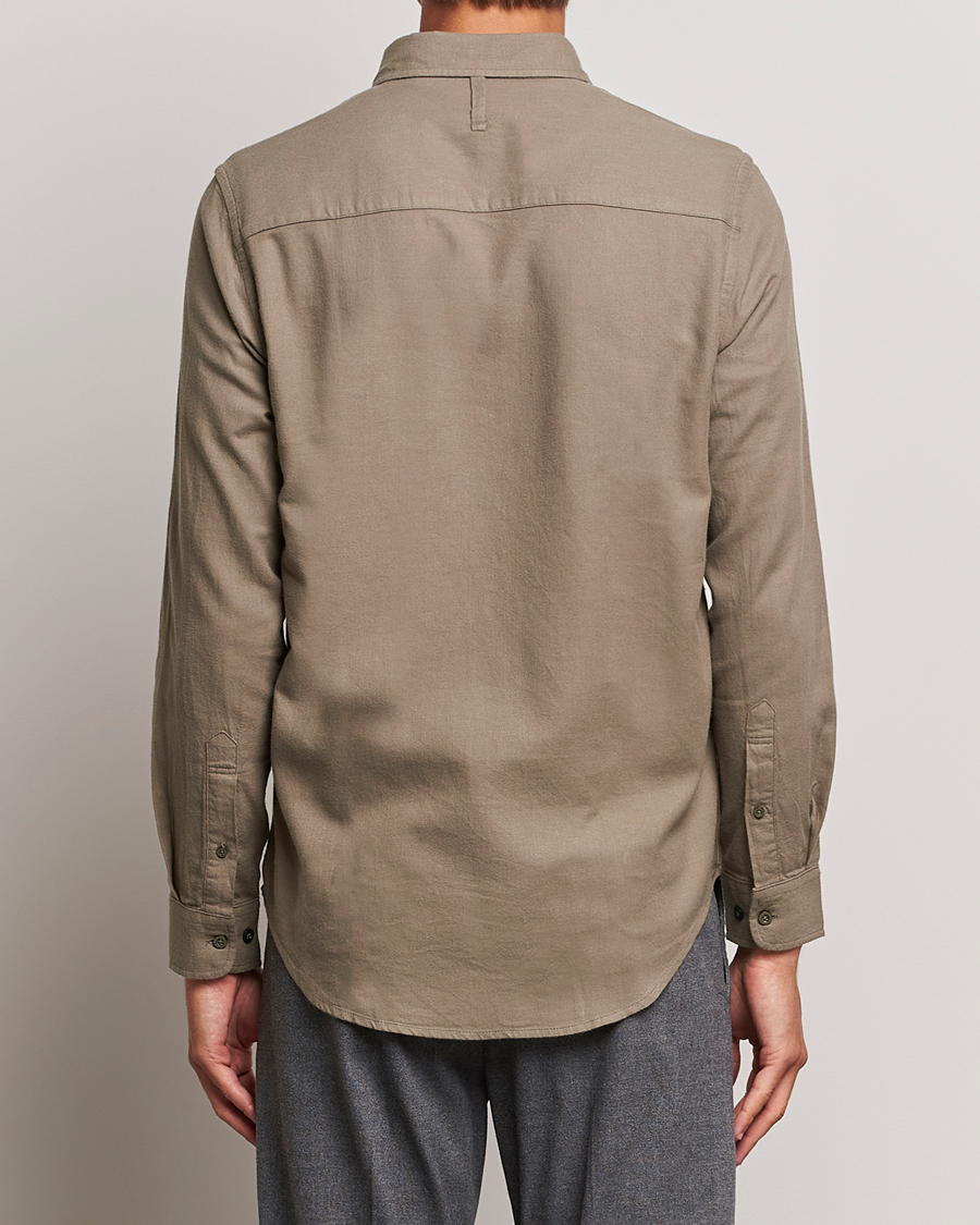 Mies | Kauluspaidat | NN07 | Arne Brushed Flannel Shirt Dark Clay