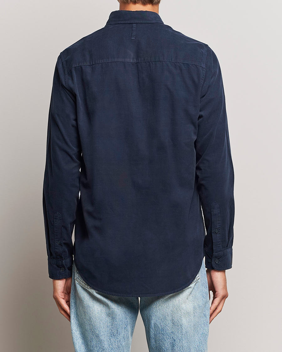Mies | Kauluspaidat | NN07 | Arne Baby Cord Shirt Navy Blue