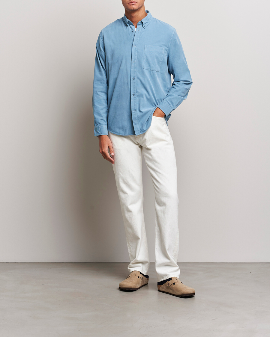 Mies | Kauluspaidat | NN07 | Arne Baby Cord Shirt Dust Blue