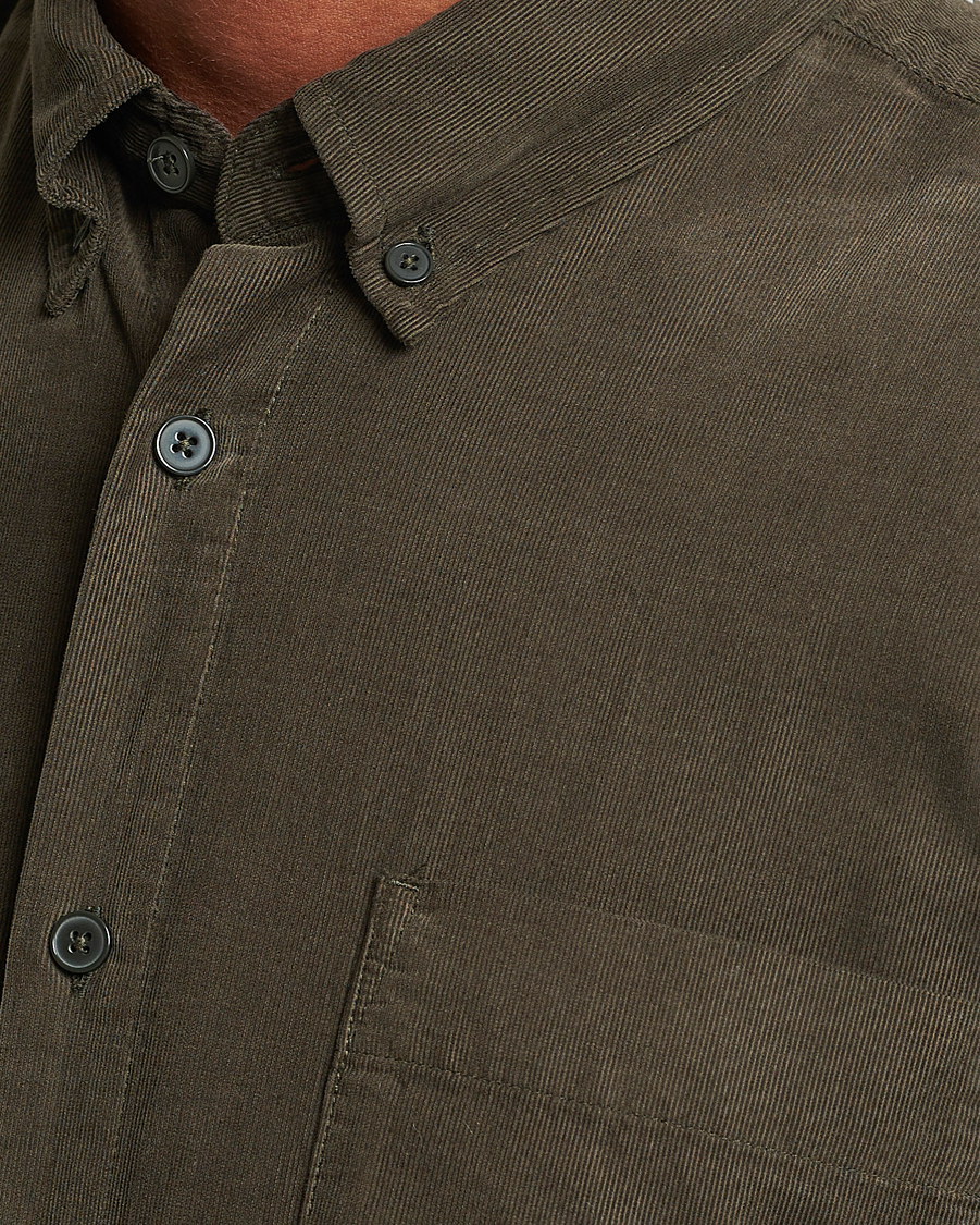 Mies | Kauluspaidat | NN07 | Arne Baby Cord Shirt Dark Army