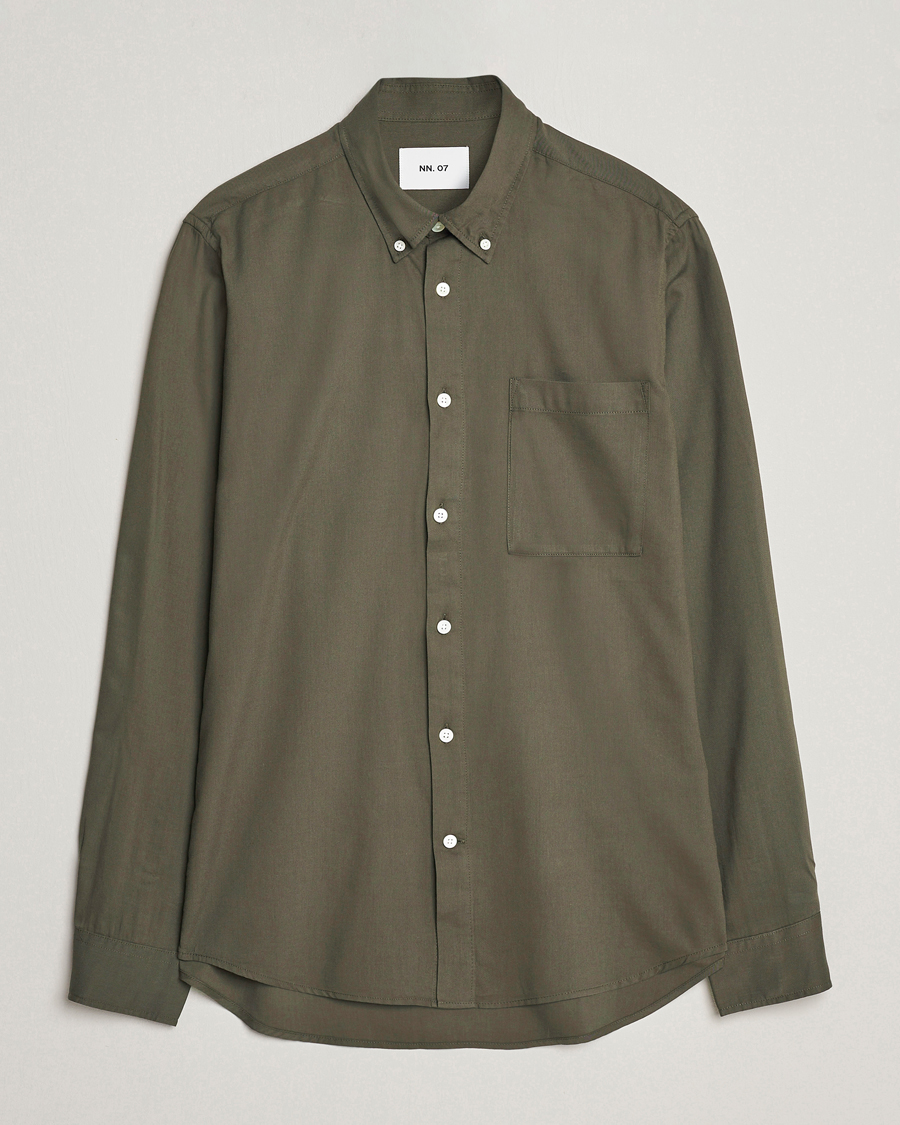 Mies |  | NN07 | Arne Tencel Shirt Dark Green