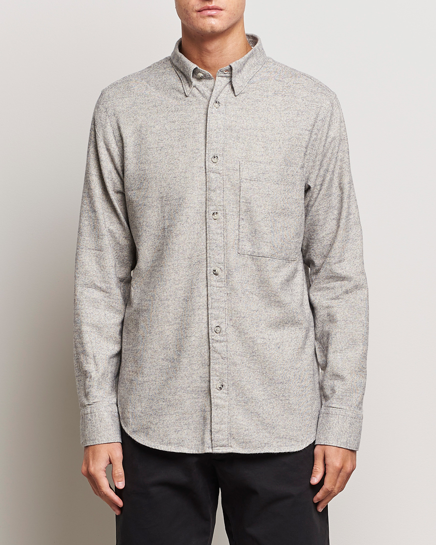 Mies | Kauluspaidat | NN07 | Cohen Brushed Flannel Shirt Black Multi
