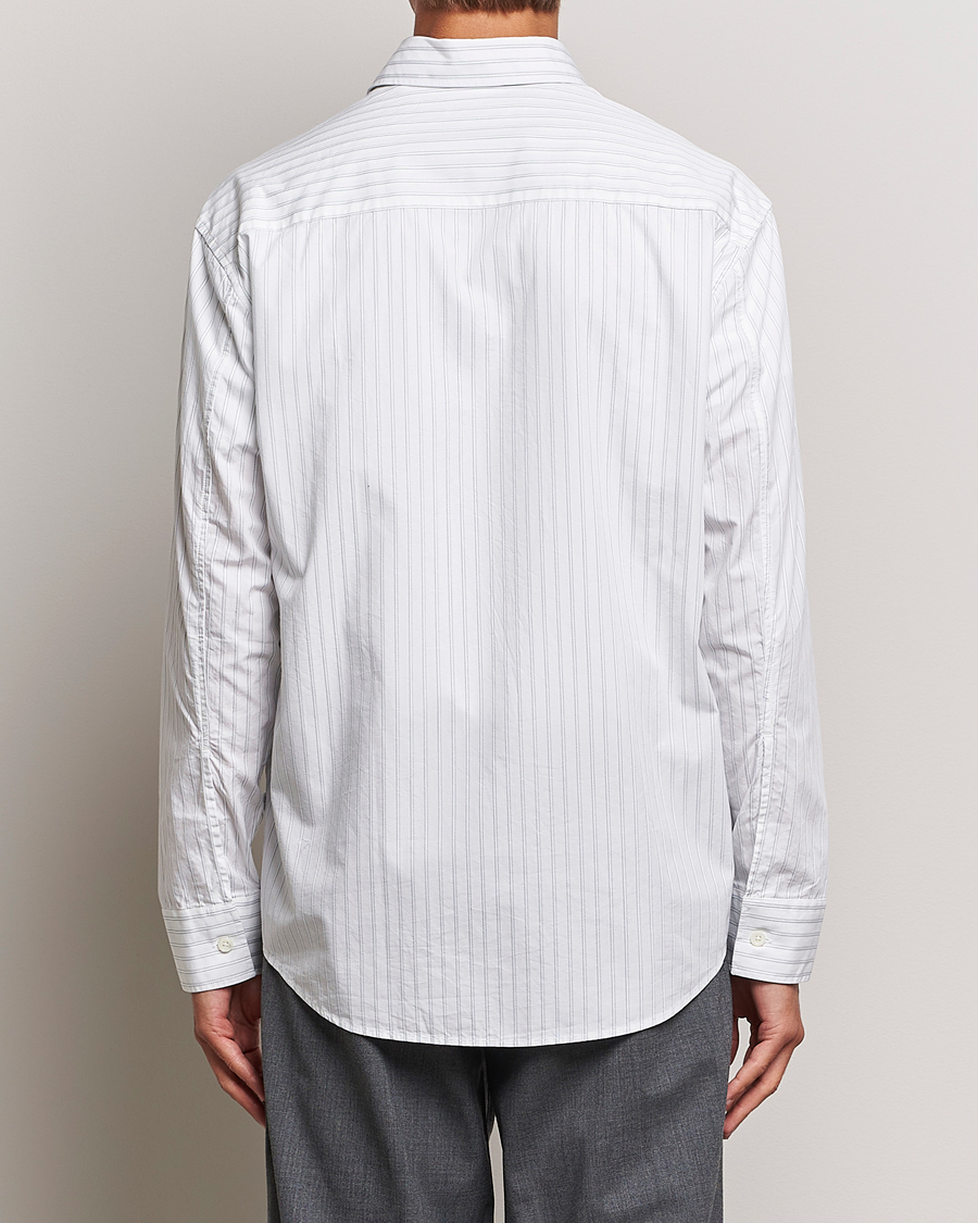 Mies | Kauluspaidat | NN07 | Freddie Poplin Striped Shirt White/Black