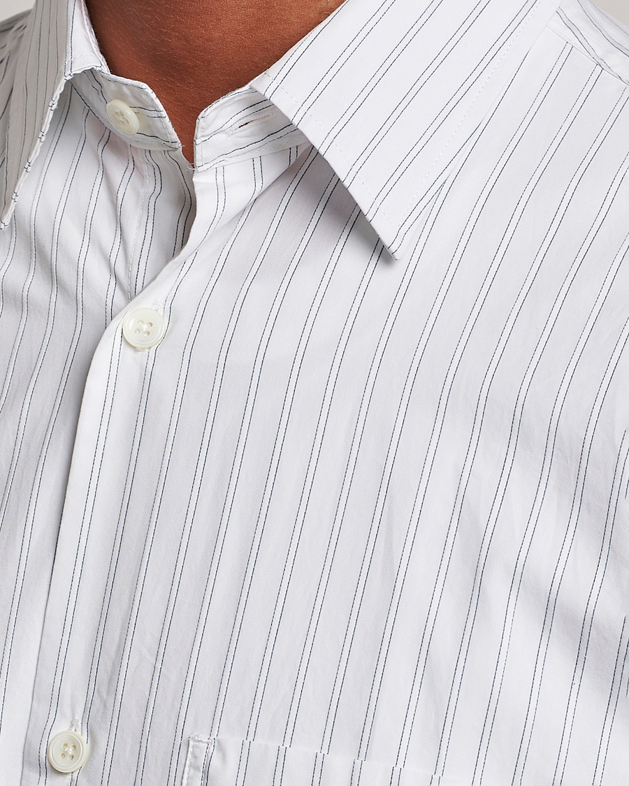 Mies | Kauluspaidat | NN07 | Freddie Poplin Striped Shirt White/Black