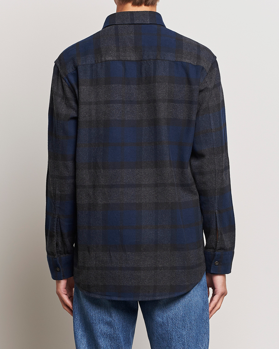 Mies | Kauluspaidat | NN07 | Freddie Checked Overshirt Navy/Grey