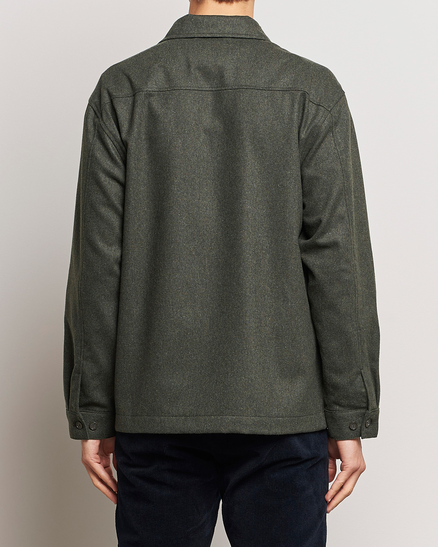 Mies | Kauluspaidat | NN07 | Isak Pocket Overshirt Dark Green