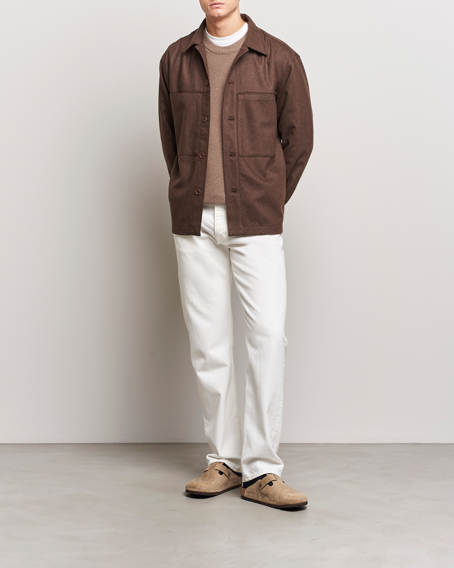 Mies | Kauluspaidat | NN07 | Isak Pocket Overshirt Demitasse Brown