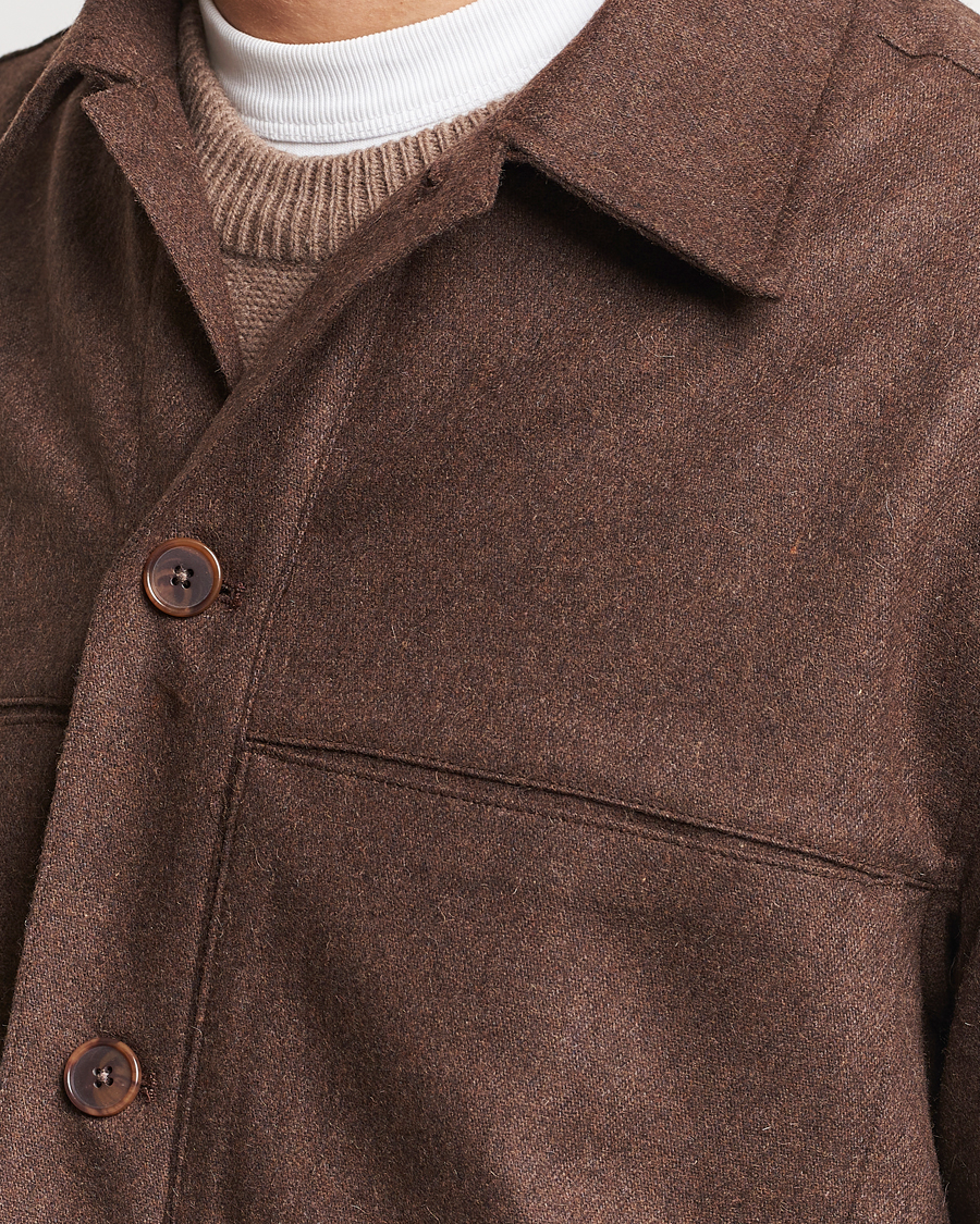 Mies | Kauluspaidat | NN07 | Isak Pocket Overshirt Demitasse Brown