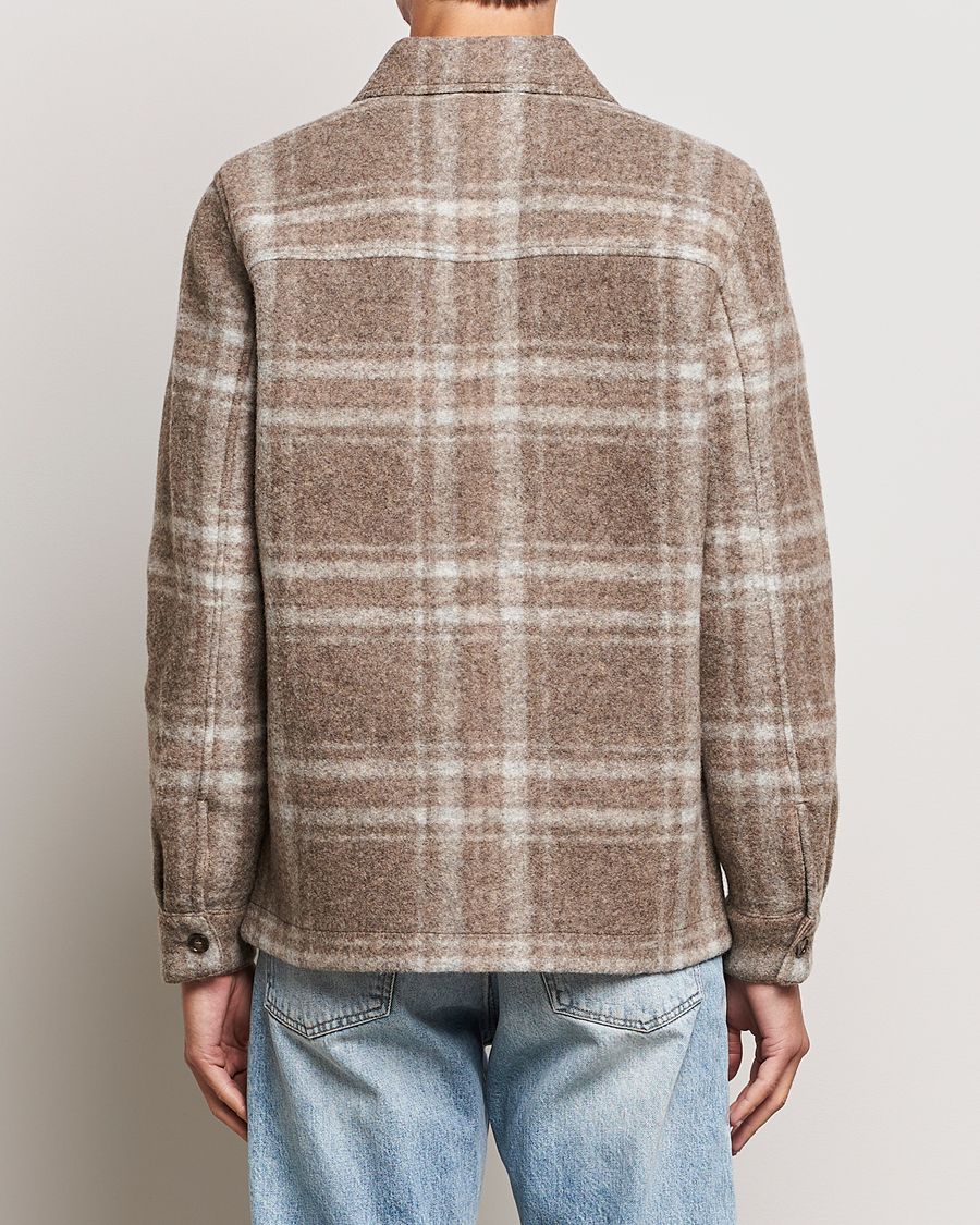 Mies | Takit | NN07 | Wilas Checked Shirt Jacket Brown