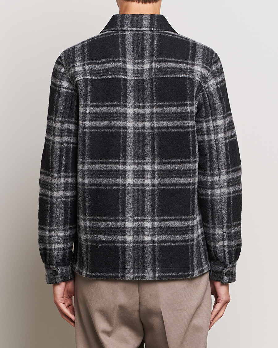 Mies | Takit | NN07 | Wilas Checked Shirt Jacket Black