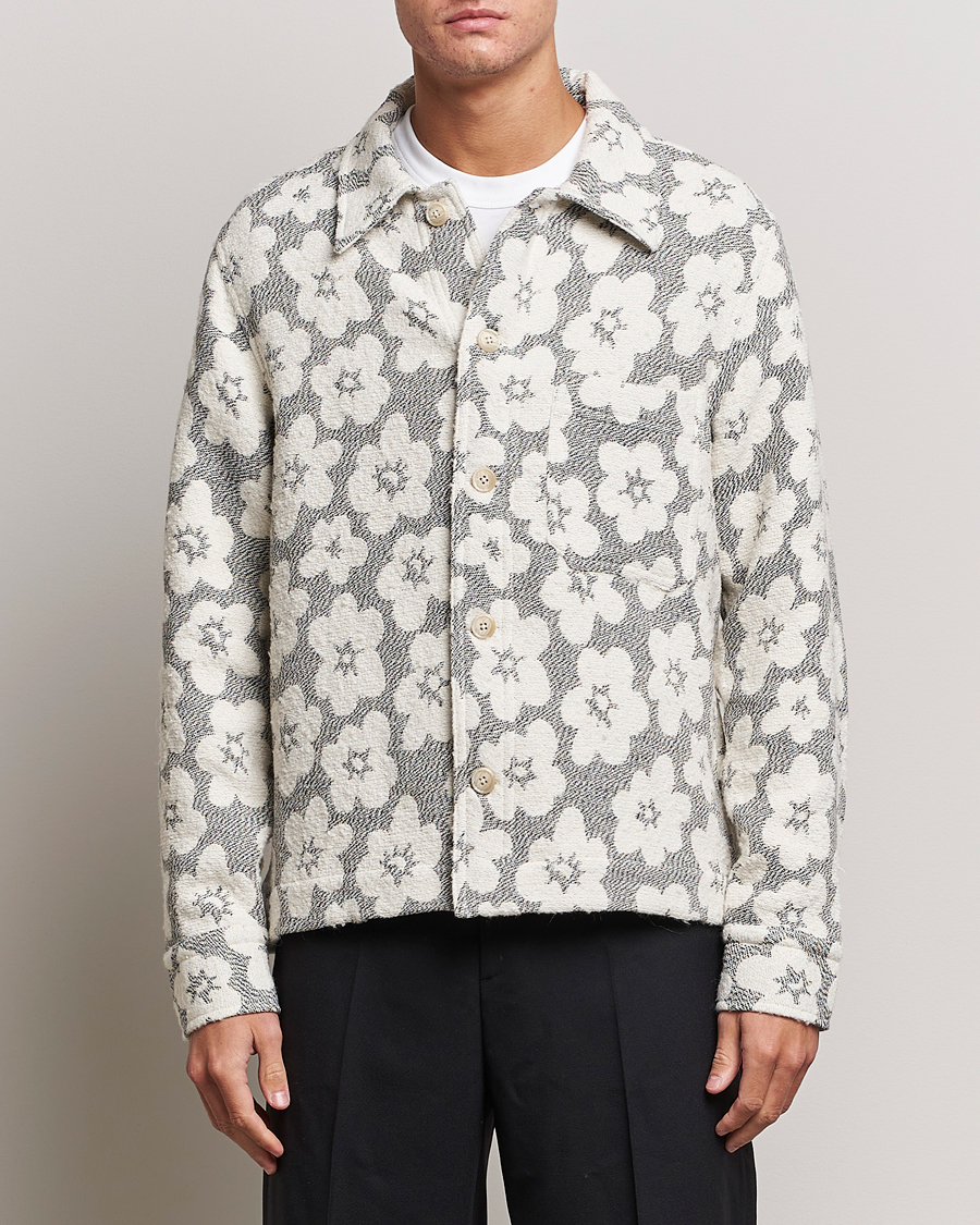 Mies |  | NN07 | Rahim Flower Shirt Jacket White/Black