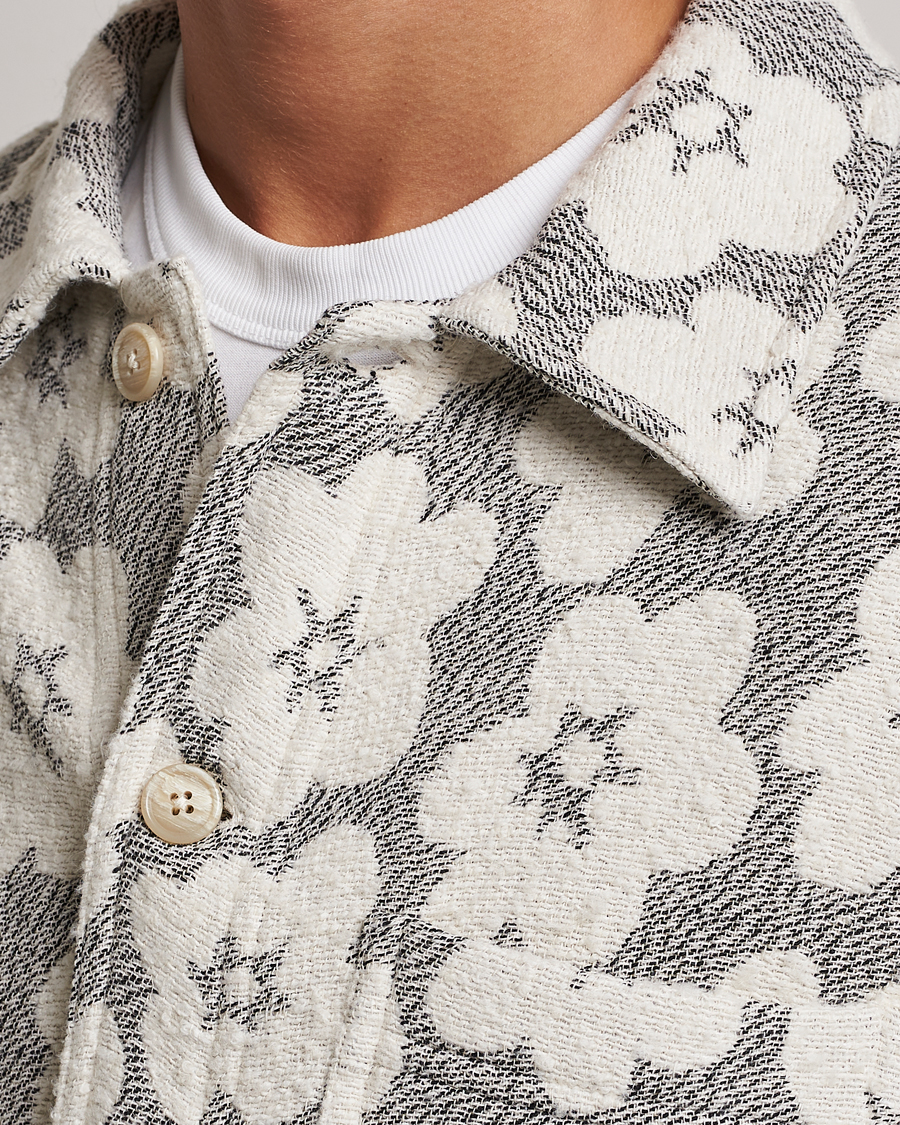 Mies | Takit | NN07 | Rahim Flower Shirt Jacket White/Black