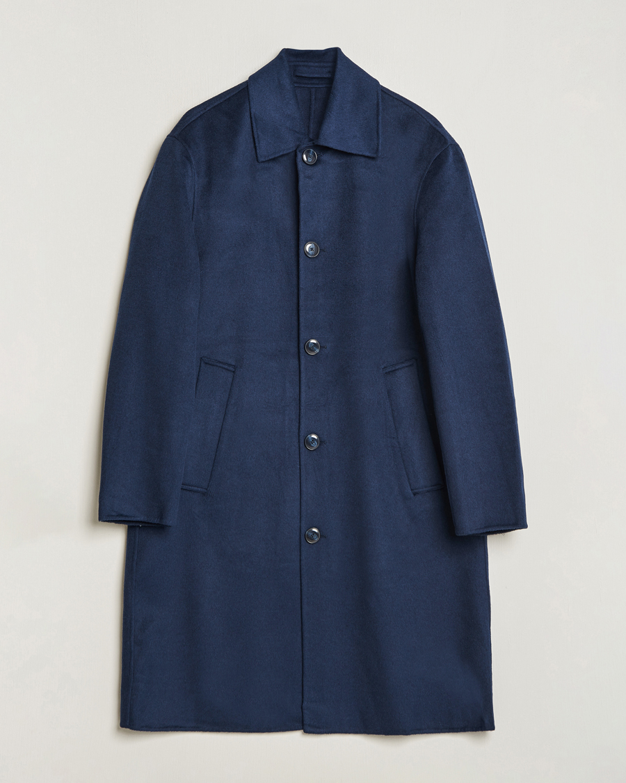 Mies | Päällystakit | NN07 | Franco Wool Coat Navy Blue