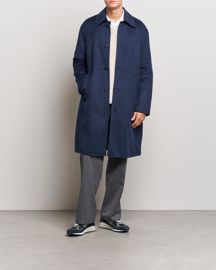 Mies | Takit | NN07 | Franco Wool Coat Navy Blue