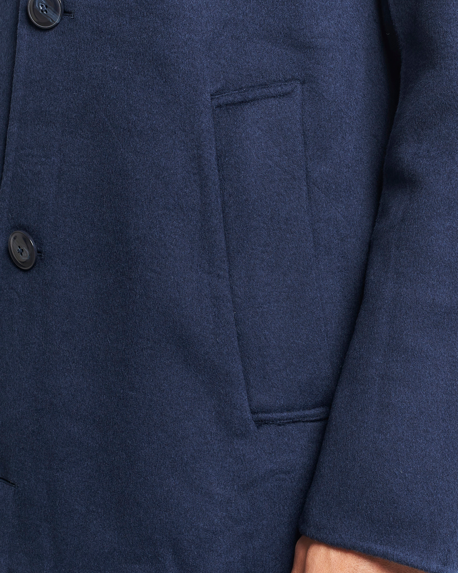Mies | Takit | NN07 | Franco Wool Coat Navy Blue