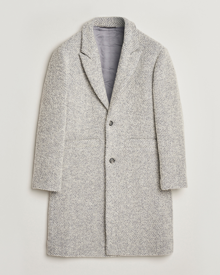 Mies | Takit | NN07 | Fulvio Herringbone Coat Ecru