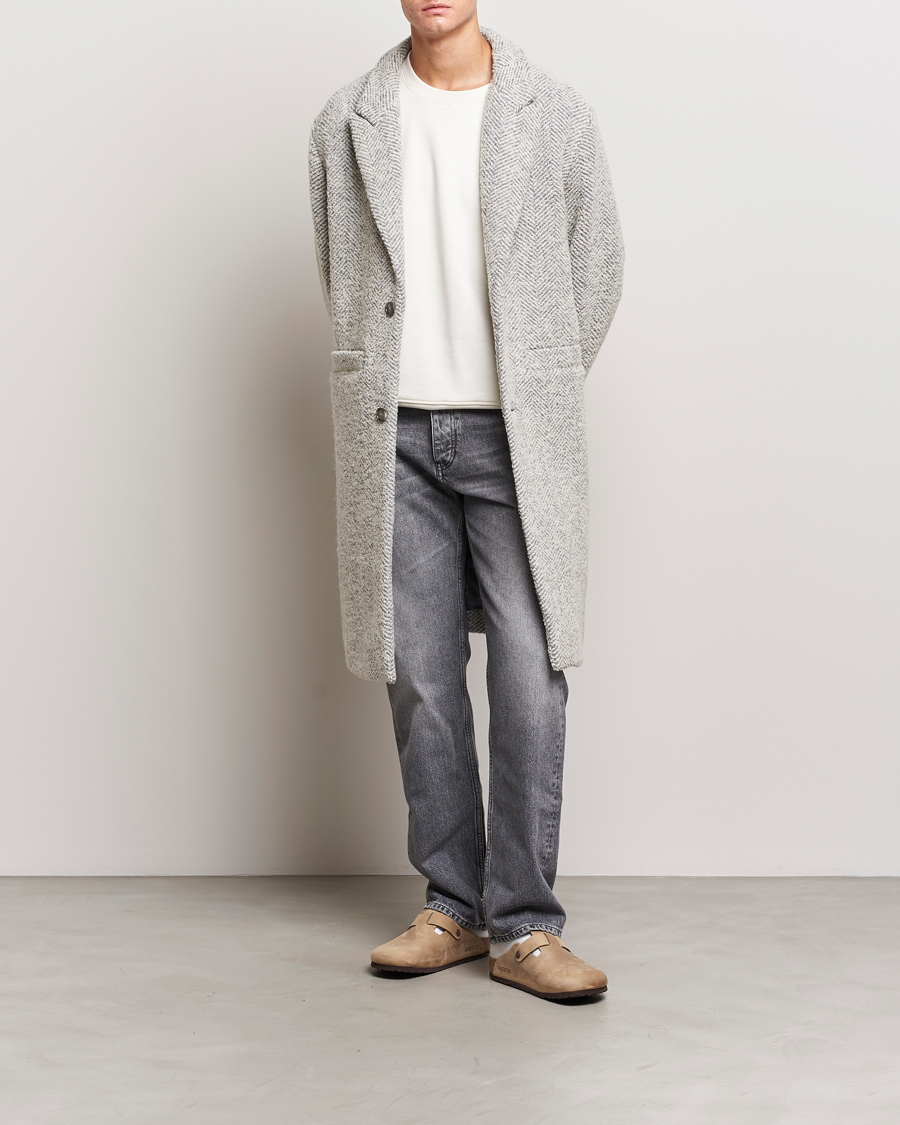 Mies | Takit | NN07 | Fulvio Herringbone Coat Ecru