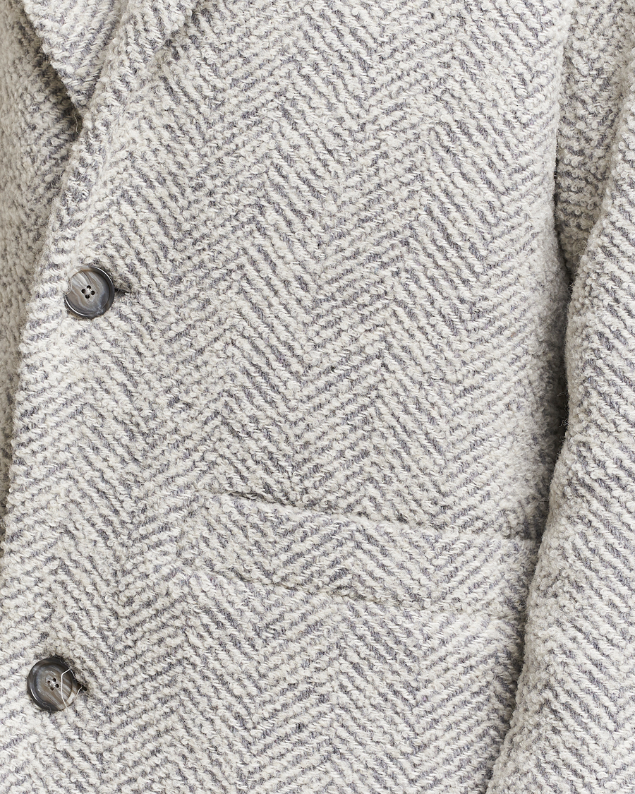Mies | Takit | NN07 | Fulvio Herringbone Coat Ecru