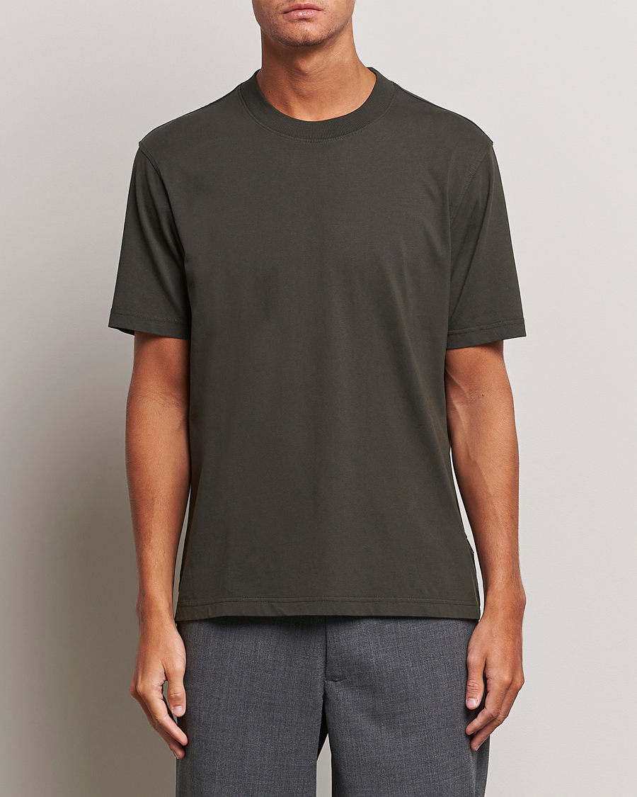 Mies |  | NN07 | Adam Pima Crew Neck T-Shirt Dark Green