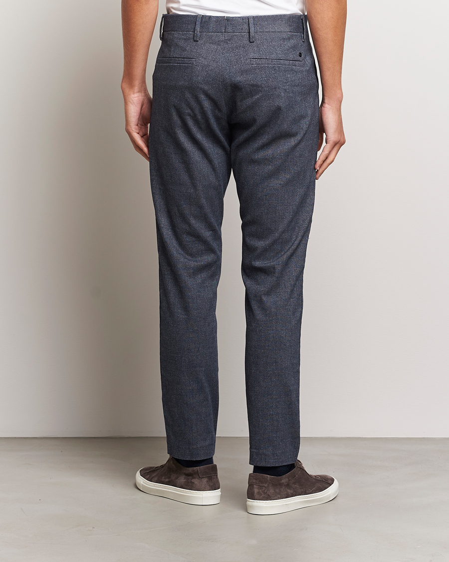 Mies | Housut | NN07 | Theo Brushed Cotton Trousers Navy Blue