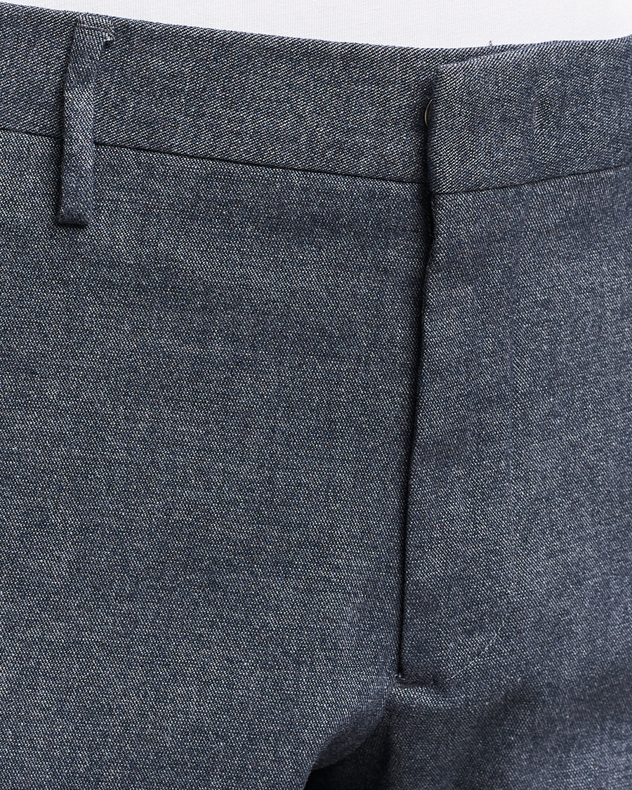 Mies | Housut | NN07 | Theo Brushed Cotton Trousers Navy Blue