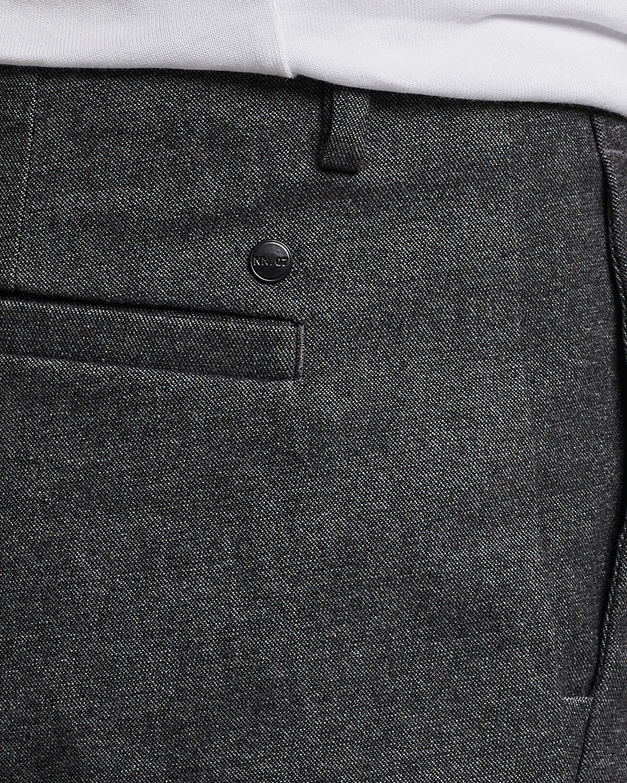 Mies | Housut | NN07 | Theo Brushed Cotton Trousers Black Melange