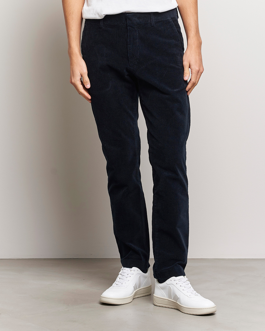 Mies | Housut | NN07 | Theo Regular Fit Corduroy Chinos Navy Blue