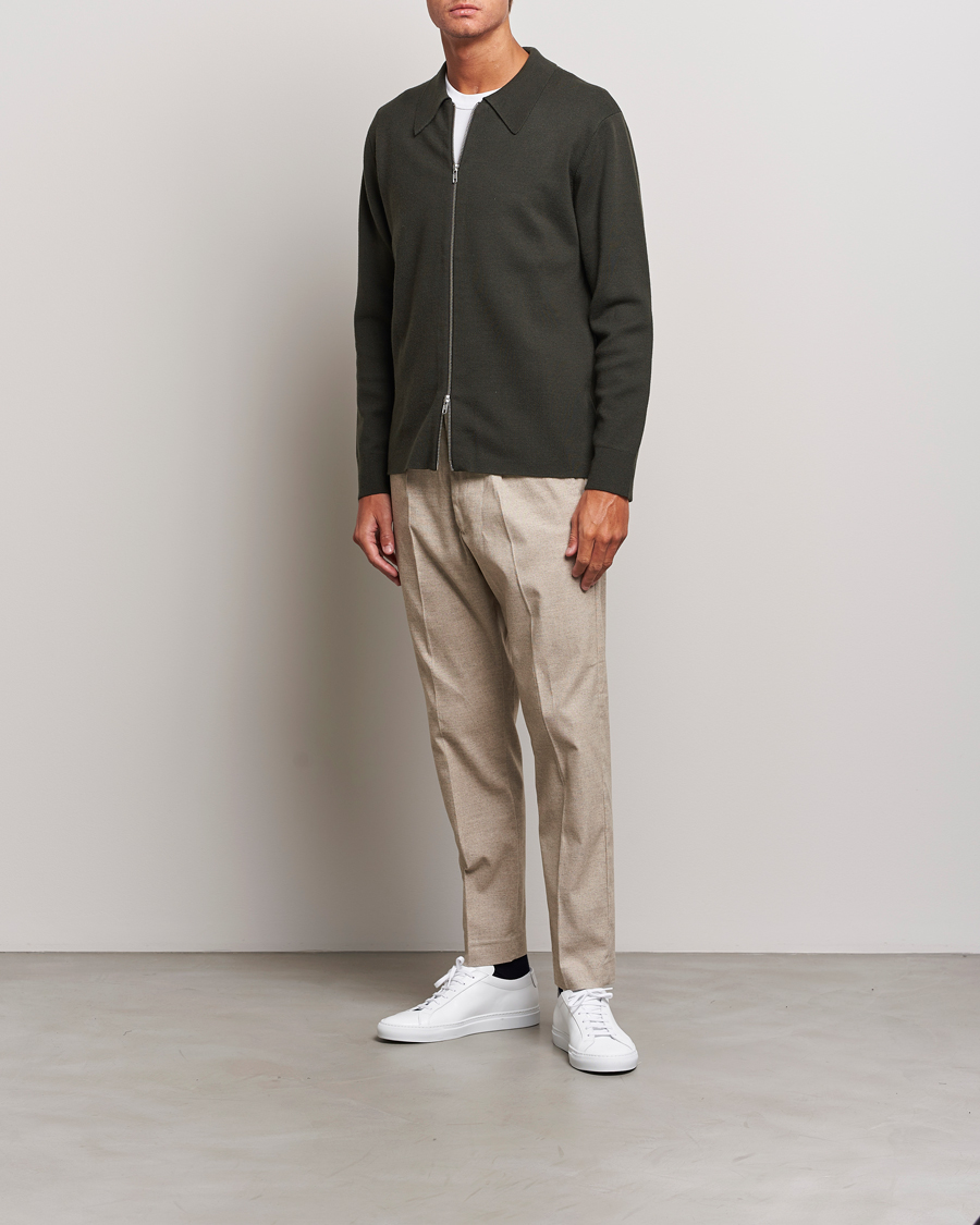 Mies | Housut | NN07 | Bill Wool Pleated Trousers Cement