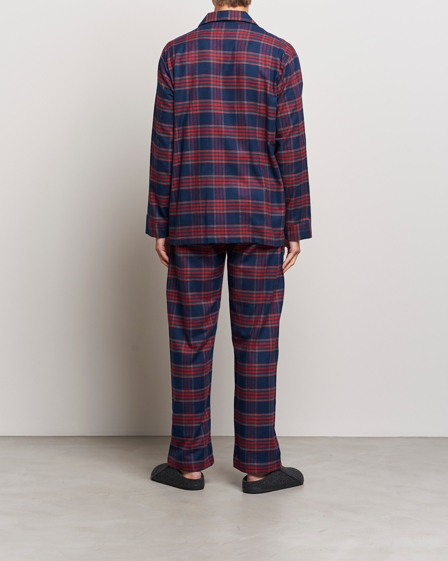 Mies | Yöpuvut | Derek Rose | Cotton Flannel Checked Pyjama Set Multi