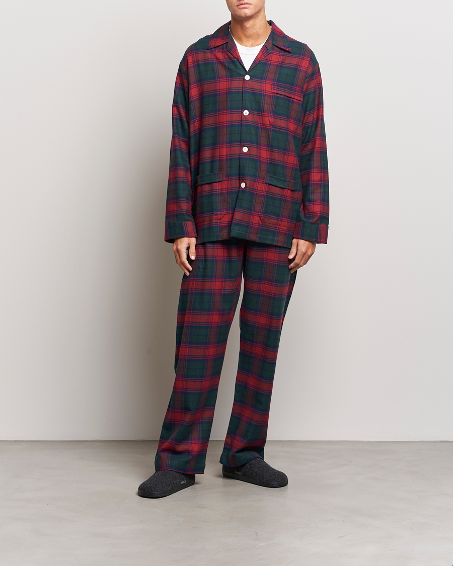 Mies | Derek Rose Cotton Flannel Checked Pyjama Set Multi | Derek Rose | Cotton Flannel Checked Pyjama Set Multi