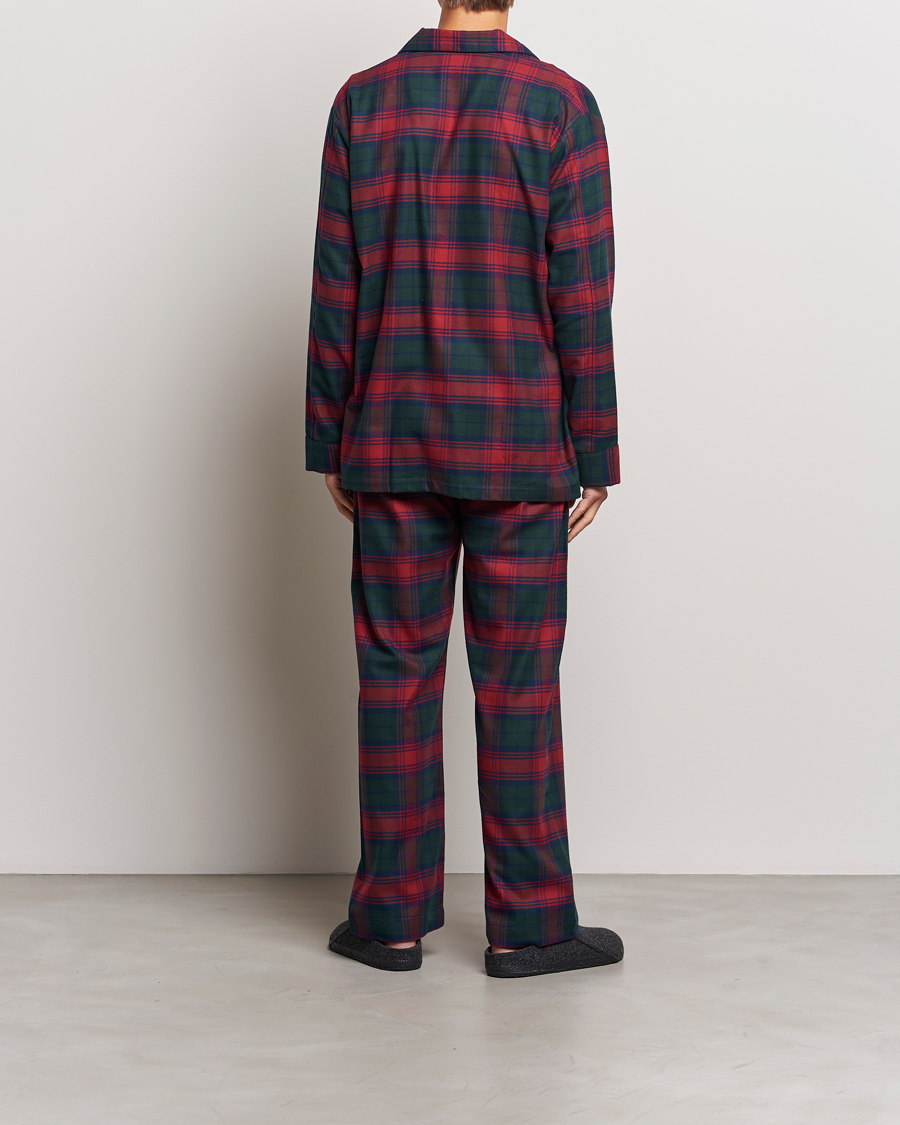 Mies | Yöpuvut | Derek Rose | Cotton Flannel Checked Pyjama Set Multi
