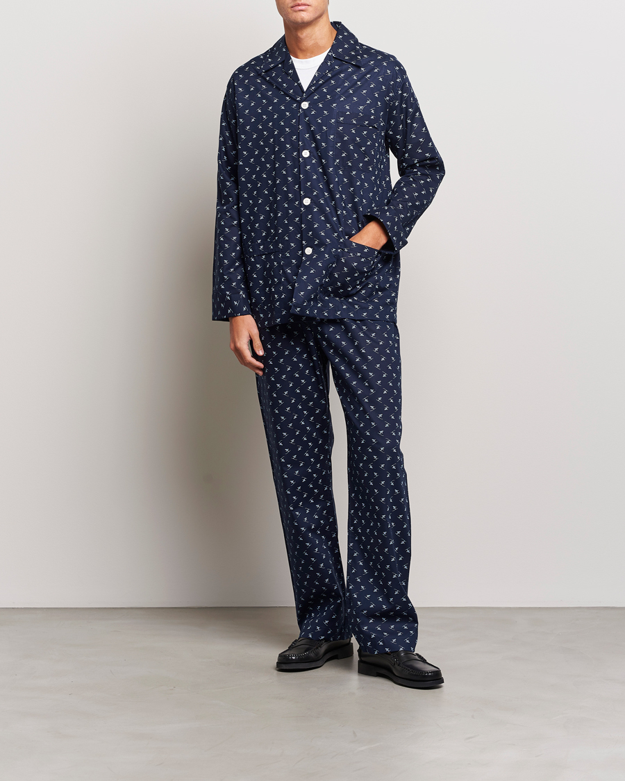 Mies | Yöpuvut ja kylpytakit | Derek Rose | Cotton Ski Pyjama Set Navy