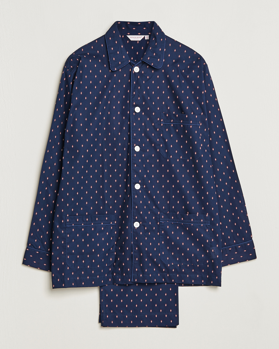 Mies |  | Derek Rose | Cotton Pyjama Set Navy