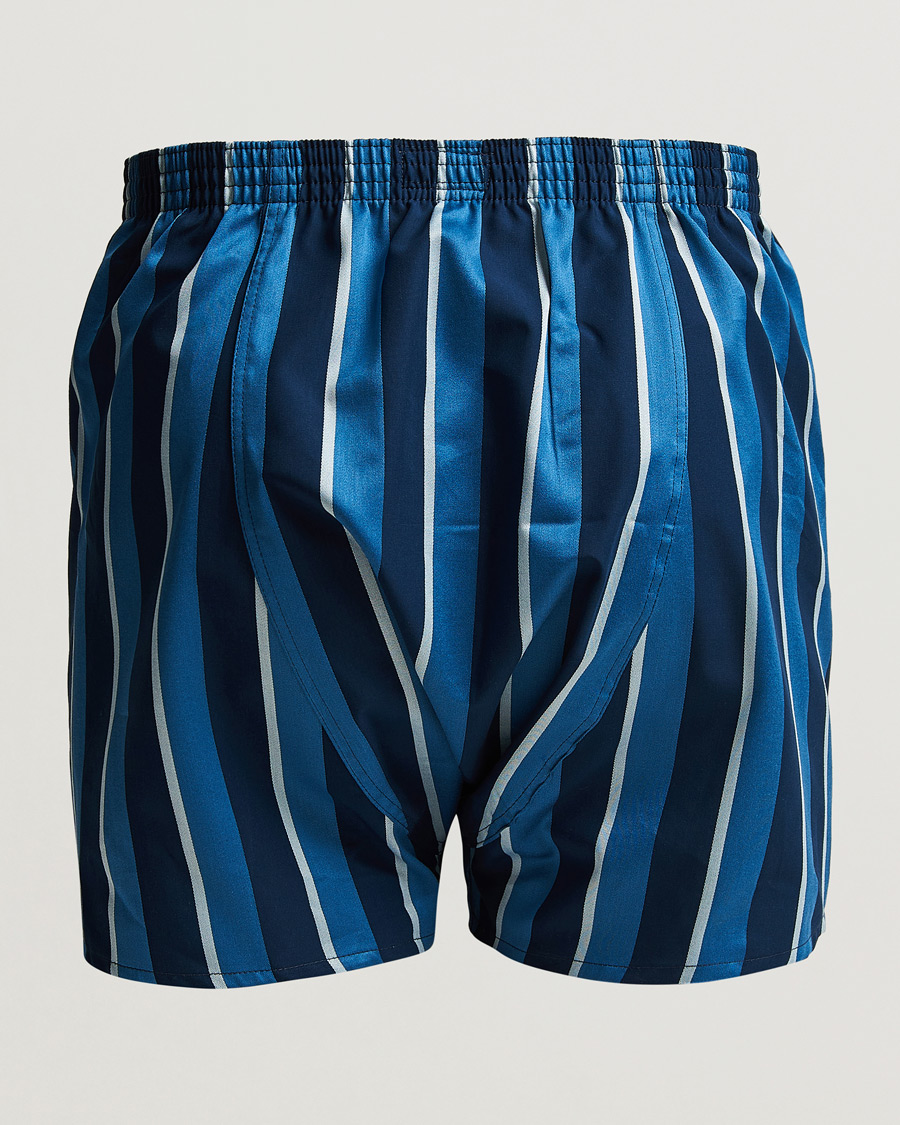 Mies | Alusvaatteet | Derek Rose | Classic Fit Striped Cotton Boxer Shorts Blue Multi