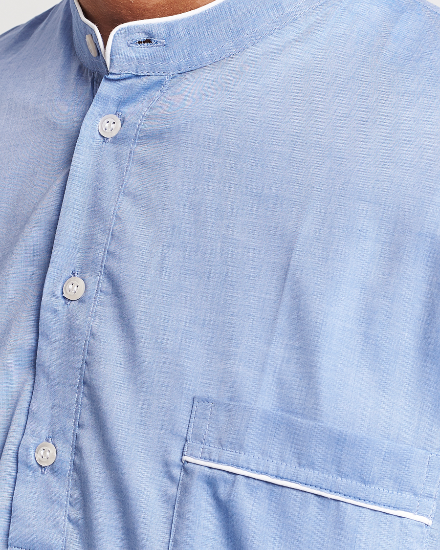 Mies | Derek Rose Cotton Pullover Nightshirt Light Blue | Derek Rose | Cotton Pullover Nightshirt Light Blue