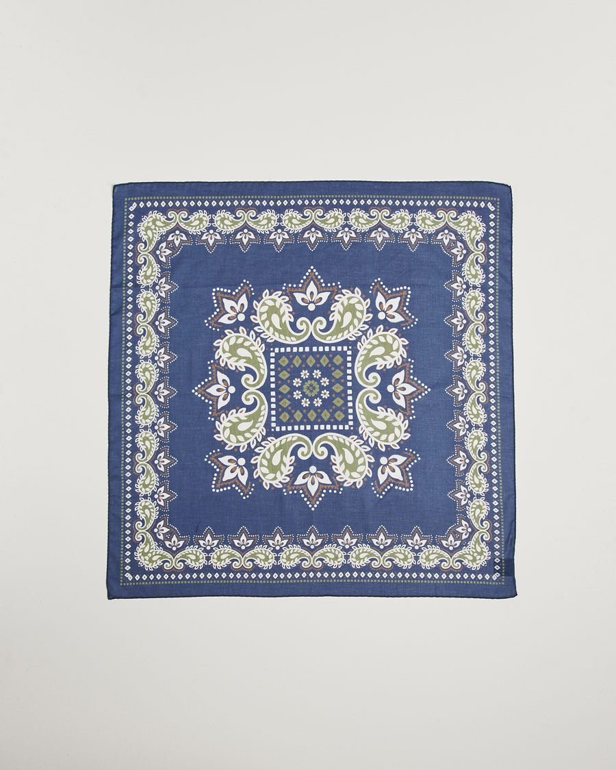 Mies | Amanda Christensen Cotton Voilé Printed Flower Bandana Navy | Amanda Christensen | Cotton Voilé Printed Flower Bandana Navy