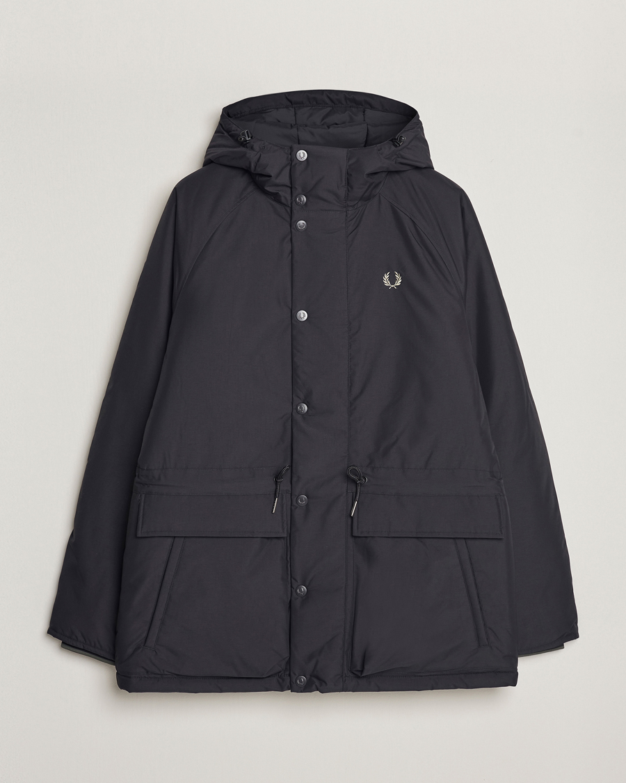 Mies | Takit | Fred Perry | Padded Zip Through Parka Black