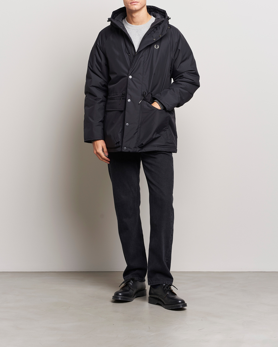 Mies | Takit | Fred Perry | Padded Zip Through Parka Black