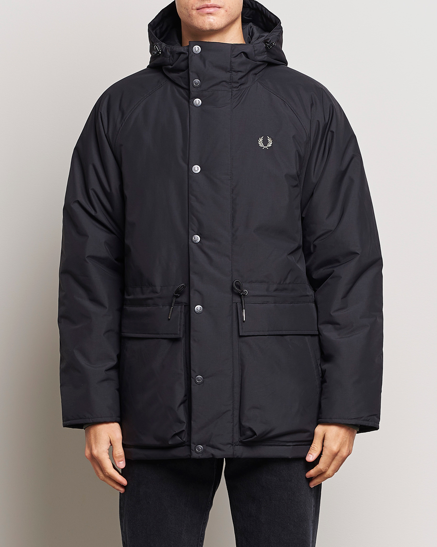 Mies | Takit | Fred Perry | Padded Zip Through Parka Black