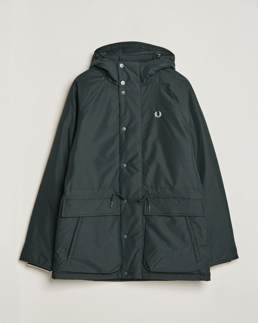 Mies | Takit | Fred Perry | Padded Zip Through Parka Night Green