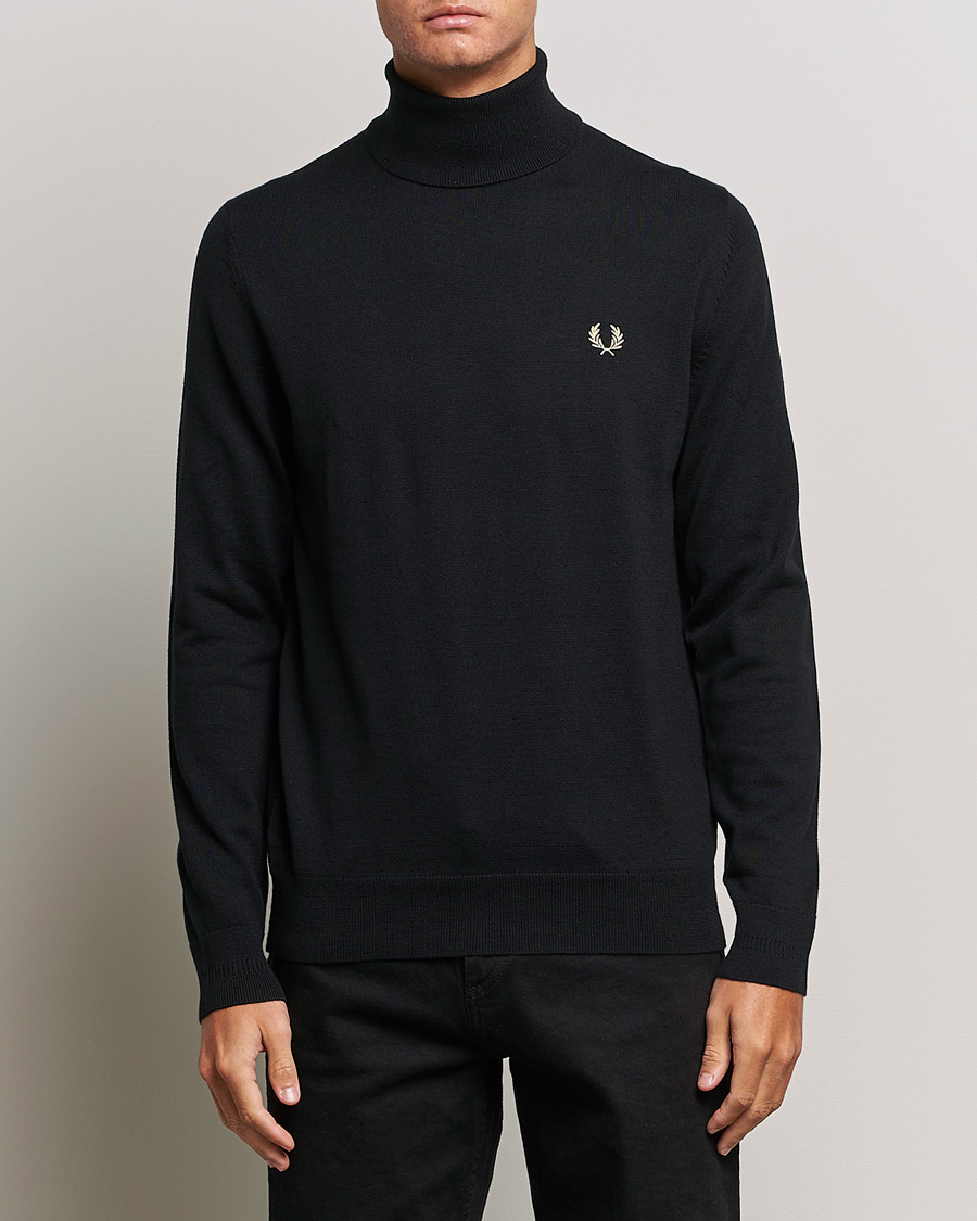 Mies | Fred Perry | Fred Perry | Knitted Rollneck Jumper Black