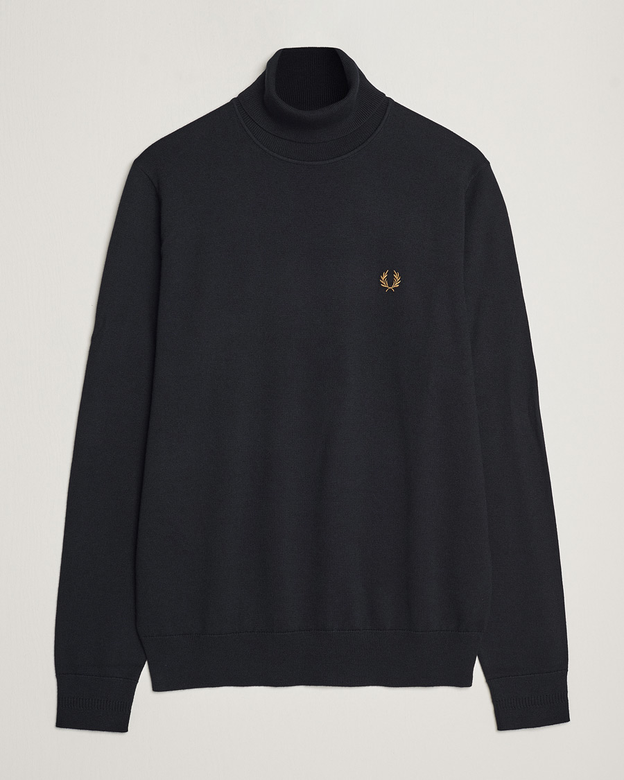 Mies | Poolot | Fred Perry | Knitted Rollneck Jumper Navy