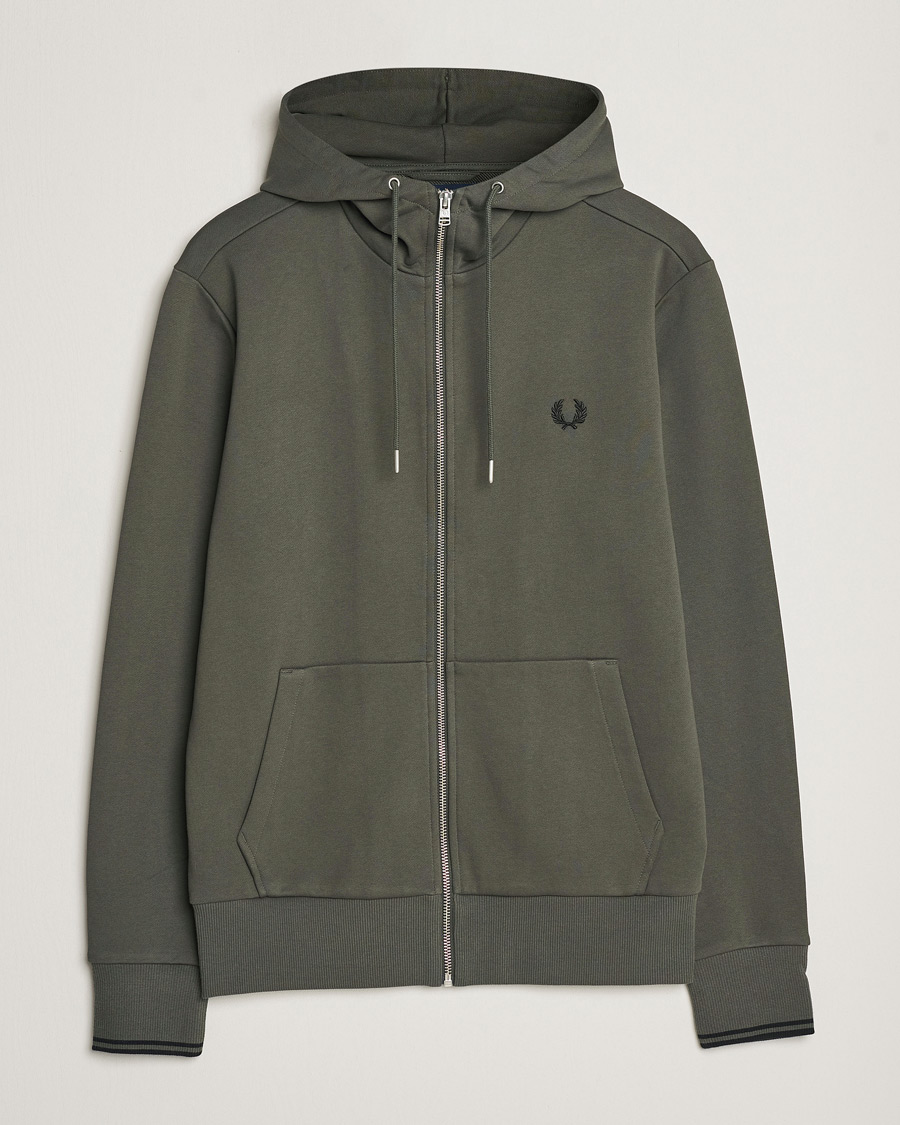 Mies | Puserot | Fred Perry | Hooded Zip Sweatshirt Field Green