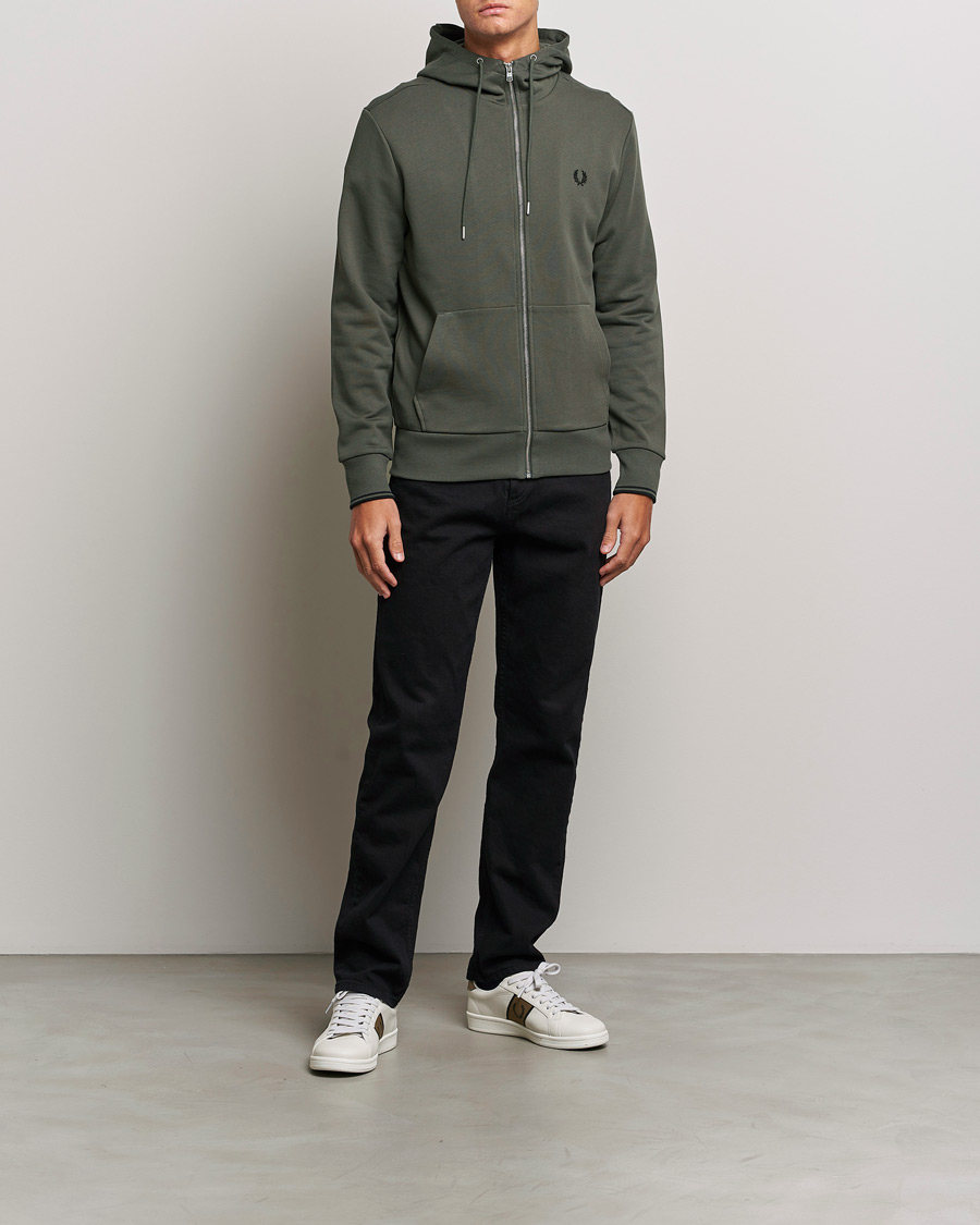 Mies | Puserot | Fred Perry | Hooded Zip Sweatshirt Field Green