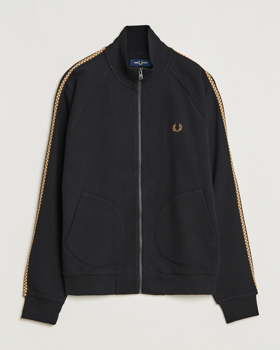Mies |  | Fred Perry | Checkboard Taped Zip Through Jacket Black