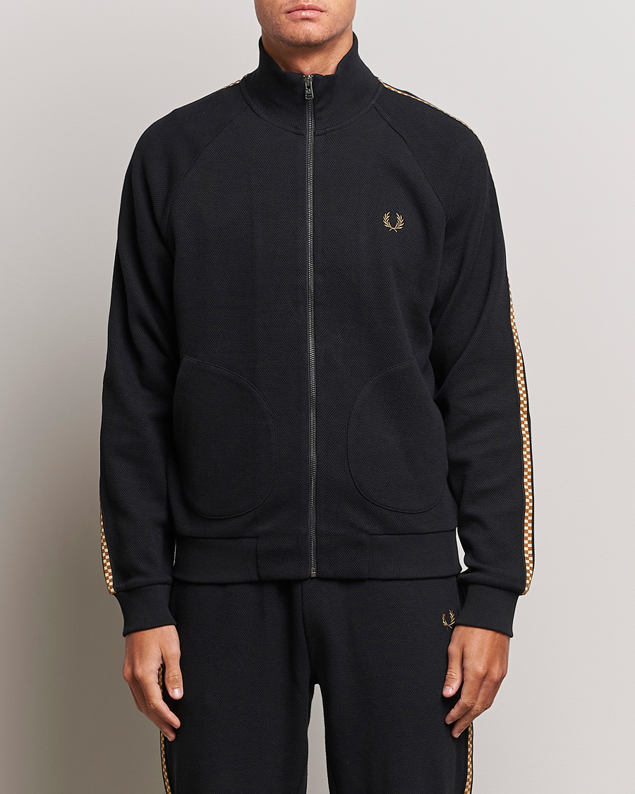 Mies | Full-zip | Fred Perry | Checkboard Taped Zip Through Jacket Black
