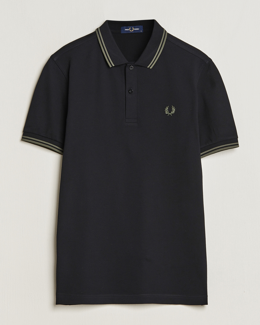 Mies |  | Fred Perry | Twin Tipped Polo Shirt Black